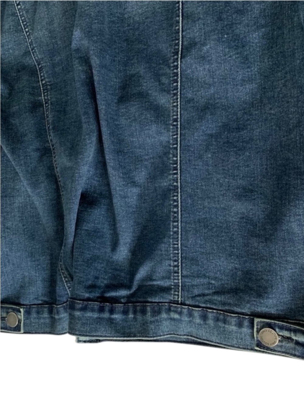 Juicy Couture Studded Stretch Denim Jacket XL NWT Y2K Rhinestone - Picture 8 of 14